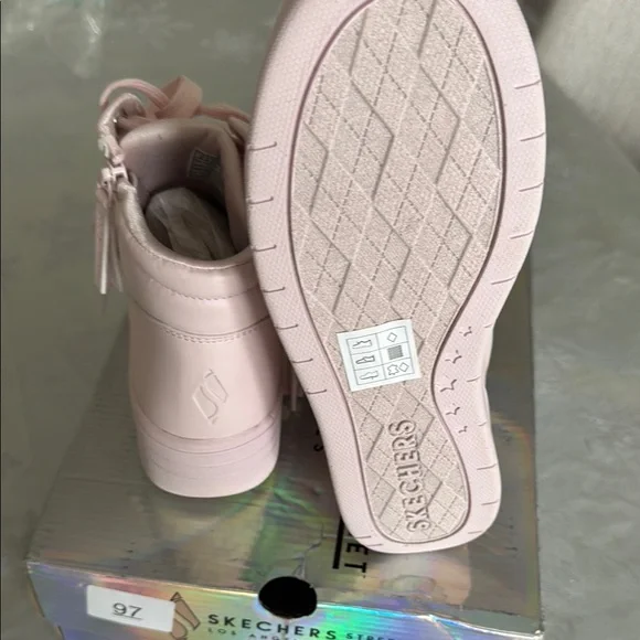 Pink High-Top Sneakers Girls  Size 2 - Picture 5 of 15